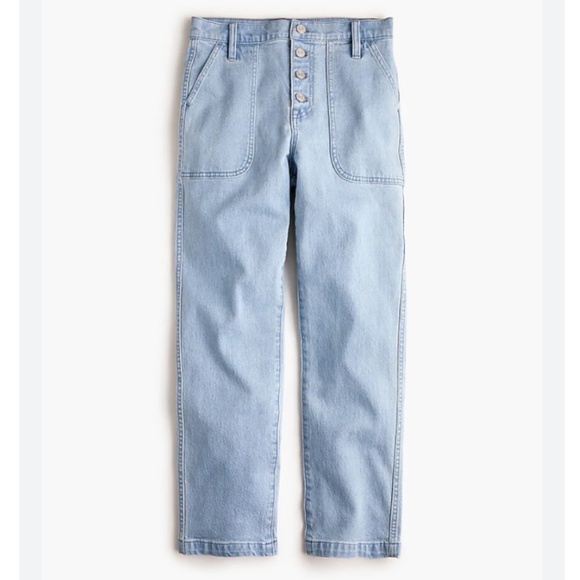 Straight-leg crop jean in indigo cove wash - Picture 2 of 9